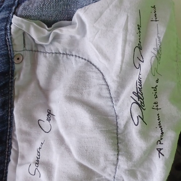 Chico's platinum blinged pockets dark stretchy jeans size 0.5 (6) - Picture 6 of 8